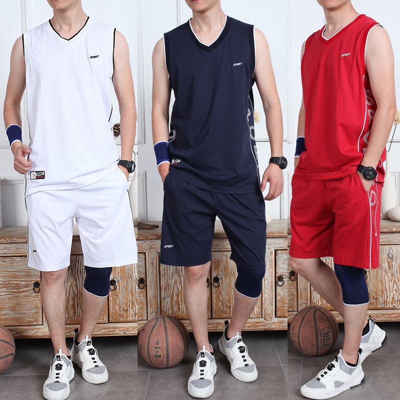 Basketball Sports Suit Men's Summer Casual Wear Sleeveless Thin Vest Running Suit Shorts Sportswear - Image 5