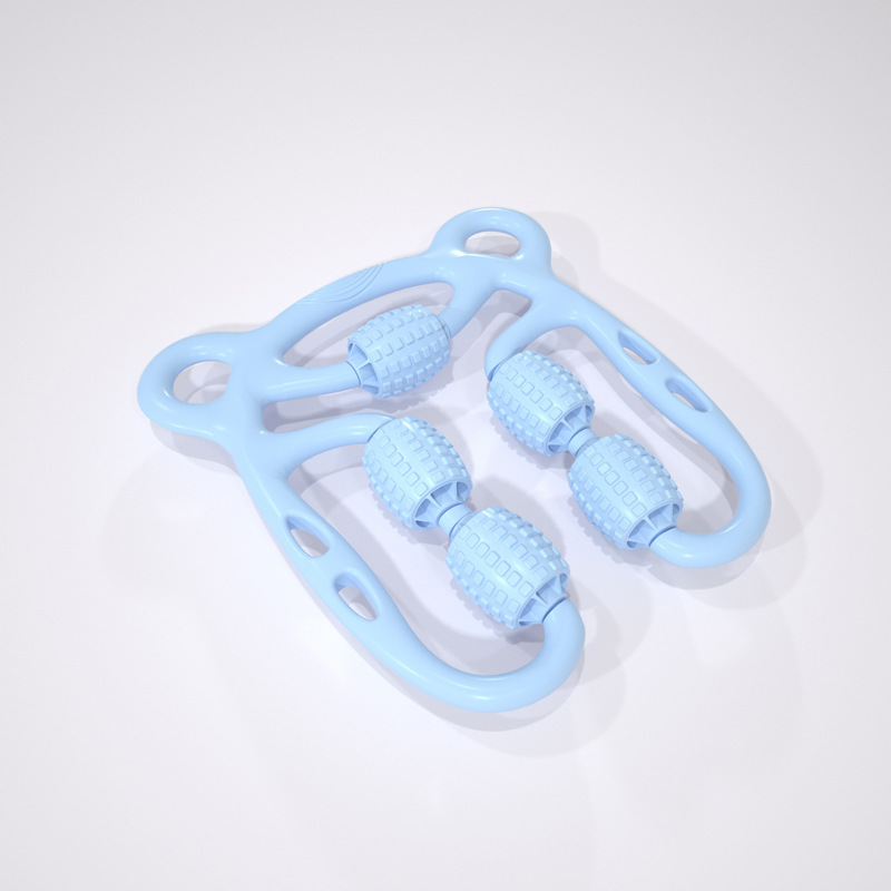 U Shape Trigger Point Massage Roller Full Body Massage Tool Arm Leg Neck Muscle Massager 4 Wheels Fitness Device For Sports - Image 8