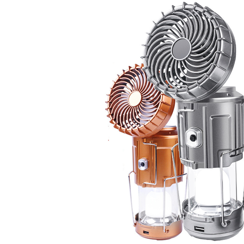 Solar Electric Fan Life Waterproof Panel Charging Double Switch Barbecues Camping Solar Electric Fan For Climbing - Image 5