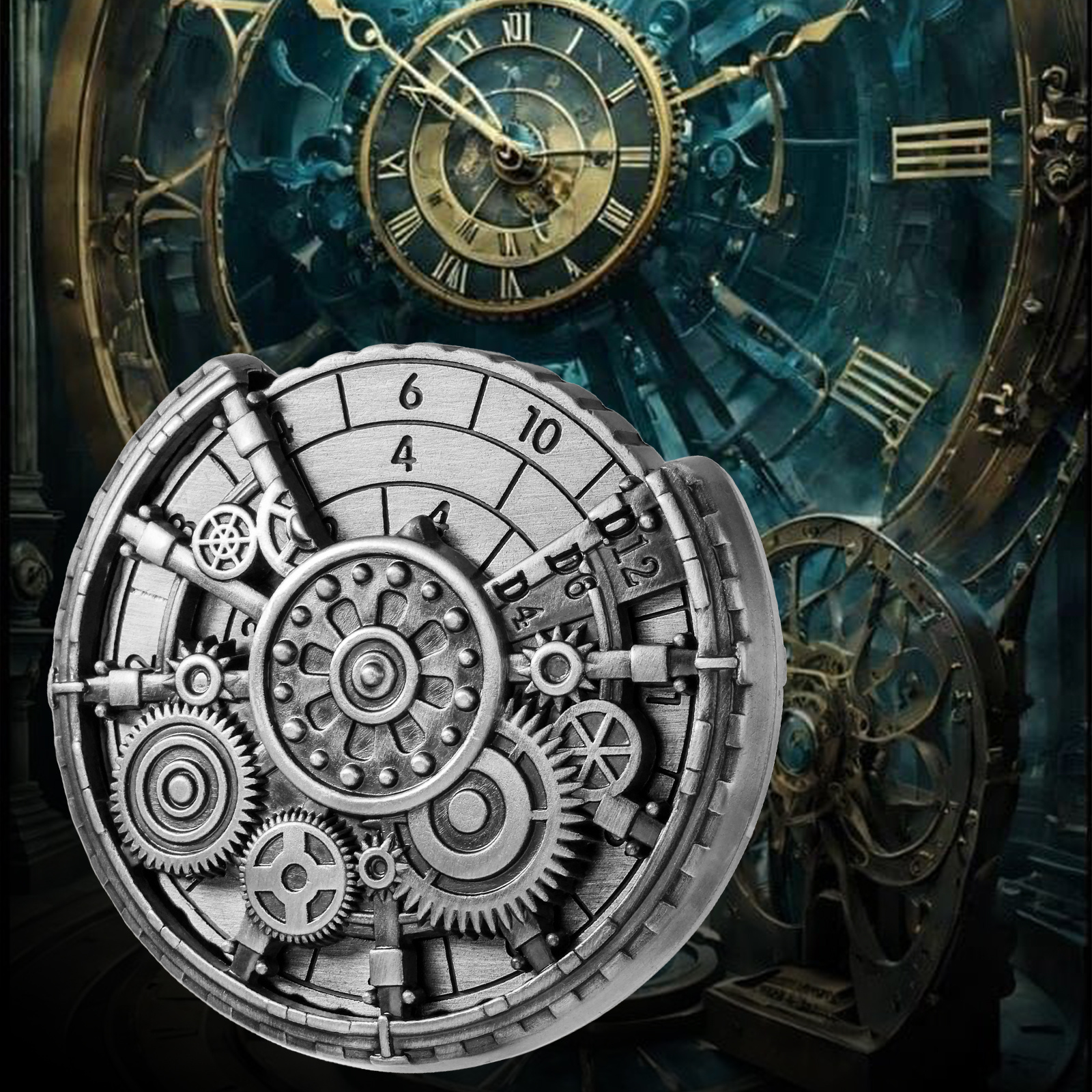 Private Model Time Gear Fingertip Gyroscope Retro Wheel DND Dice Gift Box Set, Role Playing Game Dice On The Table - Image 8