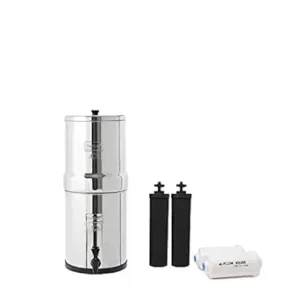 Travel Berkey Gravity-Fed Water Filter with 2 Black Berkey Elements + 2 Berkey PF-2 Fluoride and Arsenic Reduction Elements?Use at Home or Outdoors Travel Berkey Gravity-Fed Water Filter with 2 Black Berkey Elements + 2 Berkey PF-2 Fluoride and Arsenic Reduction Elements?Use at Home or Outdoors