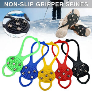 Unisex Men 5 Teeth Ice Gripper For Shoes Crampons Ice Gripper Spike Grips Cleats For Snow Studs Non-Slip Climbing Hiking Covers Unisex Men 5 Teeth Ice Gripper For Shoes Crampons Ice Gripper Spike Grips Cleats For Snow Studs Non-Slip Climbing Hiking Covers
