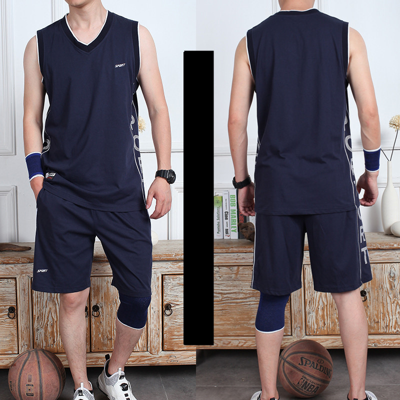 Basketball Sports Suit Men's Summer Casual Wear Sleeveless Thin Vest Running Suit Shorts Sportswear - Image 4
