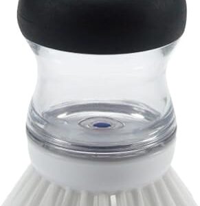 OXO Good Grips Soap Dispensing Palm Brush, Black/Clear/White OXO Good Grips Soap Dispensing Palm Brush, Black/Clear/White