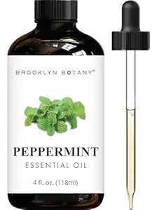 Brooklyn Botany Peppermint Essential Oil – Huge 4 Fl Oz – 100% Pure and Natural – Premium Grade with Dropper – for Aromatherapy and Diffuser Brooklyn Botany Peppermint Essential Oil – Huge 4 Fl Oz – 100% Pure and Natural – Premium Grade with Dropper – for Aromatherapy and Diffuser