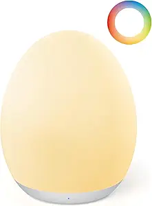 JolyWell Night Light for Kids, Baby Egg Light with 7 Colors Changing Mode & Stepless Dimming, Nursery Night Lamp BPA Free,Rechargeable Egg Night Light for Breastfeeding 1h Timer & Touch Control JolyWell Night Light for Kids, Baby Egg Light with 7 Colors Changing Mode & Stepless Dimming, Nursery Night Lamp BPA Free,Rechargeable Egg Night Light for Breastfeeding 1h Timer & Touch Control