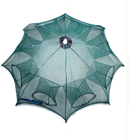 Strengthened 4-20 Holes Automatic Fishing Net Shrimp Cage Nylon Foldable Fish Trap Cast Net Cast Fold Crab Trap Fishing Network - Image 2