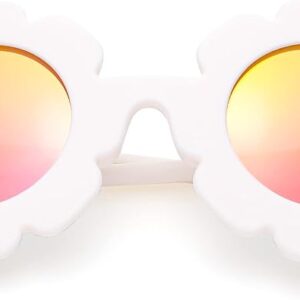 COASION Polarized Sunglasses for Kids Girls & Boys Oversized Round Flower Sunglasses Shades UV 400 Protection Age 2-12