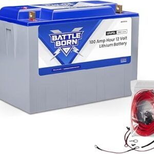 100Ah 12V Heated Lithium-Ion (LiFePO4) RV, Marine, Solar, & Off Grid Battery – Integrated Heating Technology – Internal BMS, High & Low Temperature Protection – Battle Born Batteries