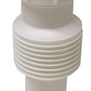 LASCO 03-4315 White Plastic Tubular 1-1/4-Inch Flexible Extendable Slip Joint Extension with Nut and Washer