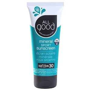 All Good Sunscreen – Sport Mineral Sunscreen Lotion, Reef Friendly, SPF 30+ for Face & Body, Water & Sweat Resistant (3 oz) All Good Sunscreen – Sport Mineral Sunscreen Lotion, Reef Friendly, SPF 30+ for Face & Body, Water & Sweat Resistant (3 oz)