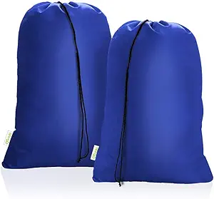 OTraki 28 x 45 inch Extra Large Laundry Bag 2 Pack Drawstring Laundry Hamper Bag Heavy Duty Dirty Clothes Bag Washable Organizer Storage for Camp Home Dorm Hotel Laundromat Blue OTraki 28 x 45 inch Extra Large Laundry Bag 2 Pack Drawstring Laundry Hamper Bag Heavy Duty Dirty Clothes Bag Washable Organizer Storage for Camp Home Dorm Hotel Laundromat Blue