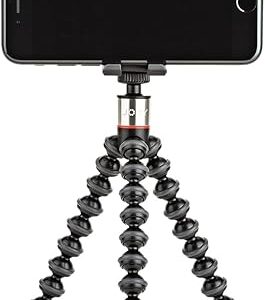 JOBY GripTight ONE GP, Universal Phone Holder, Magnetic GorillaPod Flexible Small Tripod for Smartphone, Foldable and Portable , Watch FIFA World Cup Football, Black