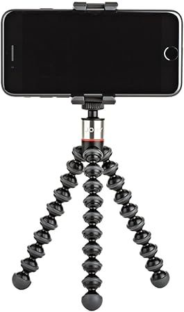 JOBY GripTight ONE GP, Universal Phone Holder, Magnetic GorillaPod Flexible Small Tripod for Smartphone, Foldable and Portable , Watch FIFA World Cup Football, Black