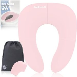 Jool Baby Folding Travel Potty Training Seat for Toddlers, Fits Round & Oval Toilets, Non-Slip Suction Cups, Includes Free Travel Bag (Pink) Jool Baby Folding Travel Potty Training Seat for Toddlers, Fits Round & Oval Toilets, Non-Slip Suction Cups, Includes Free Travel Bag (Pink)