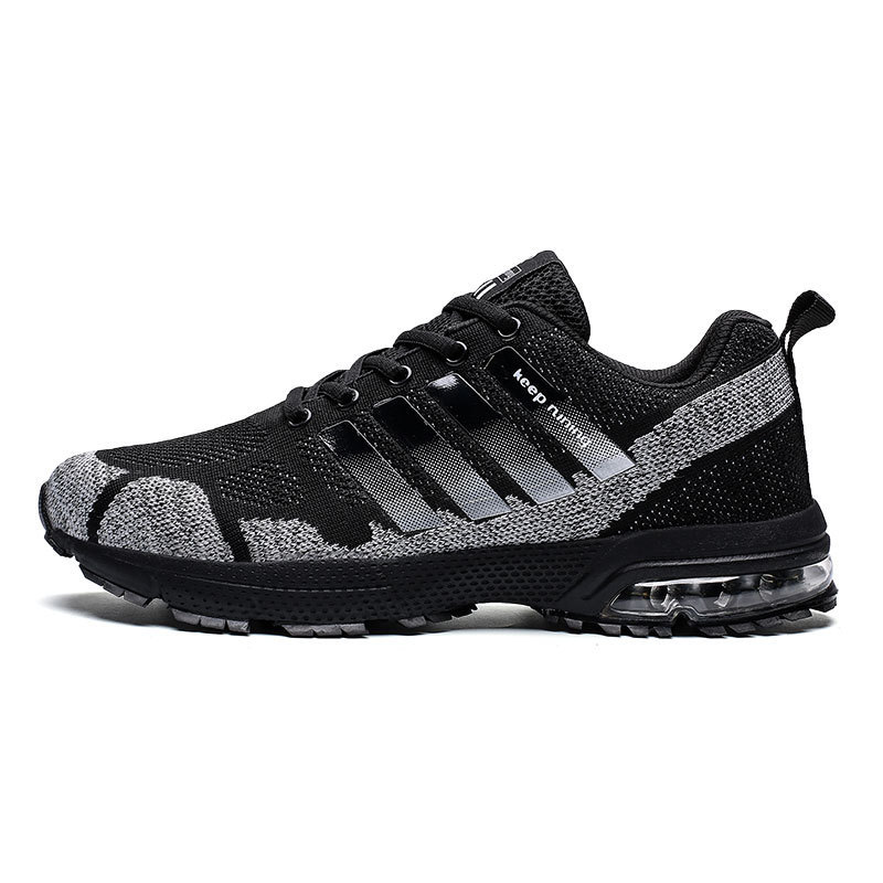 Breathable Men's Casual Shoes Flying Woven Foreign Trade Air Cushion Fitness Sports Running Shoes - Image 3