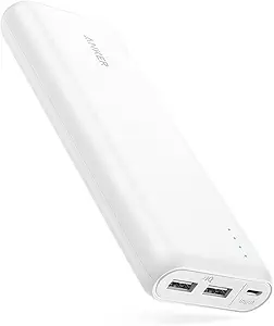 Anker Portable Charger PowerCore 20,100mAh – Ultra High Capacity Power Bank with 4.8A Output, External Battery Pack for iPhone, iPad & Samsung Galaxy & More (White)