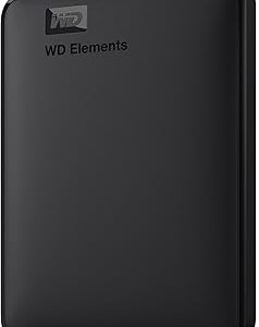 WD 2TB Elements Portable External Hard Drive for Windows, USB 3.2 Gen 1/USB 3.0 for PC & Mac, Plug and Play Ready – WDBU6Y0020BBK-WESN
