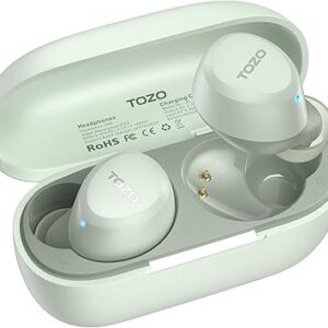 TOZO A1 Wireless Earbuds Bluetooth 5.3 Light Weight in Ear IPX5 Waterproof Headphones 2 Mic for AI Calls, Immersive Premium Sound Bass Headset with Charging Case, 32 Presets EQ Customization via App TOZO A1 Wireless Earbuds Bluetooth 5.3 Light Weight in Ear IPX5 Waterproof Headphones 2 Mic for AI Calls, Immersive Premium Sound Bass Headset with Charging Case, 32 Presets EQ Customization via App