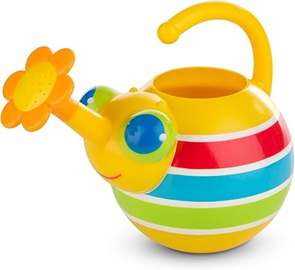 Melissa & Doug Sunny Patch Giddy Buggy Watering Can With Flower-Shaped Spout - Kid-Friendly Garden-Themed Pretend Play Watering Can For Kids