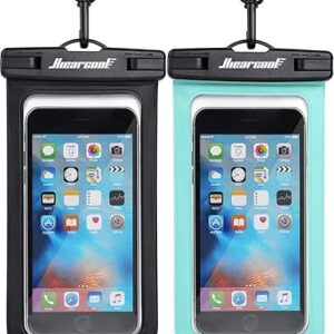 Hiearcool Waterproof Phone Pouch, Waterproof Phone Case for iPhone 16 15 14 13 Pro Max, IPX8 Cellphone Dry Bag Beach Cruise Ship Essentials 2Pack-8.3″