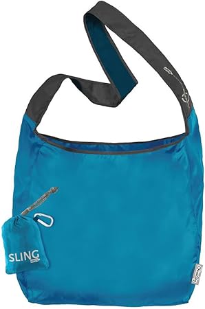 ChicoBag rePETe Crossbody Sling with Carabiner Clip | Recycled Crossbody Bag | Eco Friendly | Ocean Blue