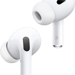 Apple AirPods Pro (2nd Gen) Wireless Earbuds, Up to 2X More Active Noise Cancelling, Adaptive Transparency, Personalized Spatial Audio MagSafe Charging Case (Lightning) Bluetooth Headphones for iPhone Apple AirPods Pro (2nd Gen) Wireless Earbuds, Up to 2X More Active Noise Cancelling, Adaptive Transparency, Personalized Spatial Audio MagSafe Charging Case (Lightning) Bluetooth Headphones for iPhone