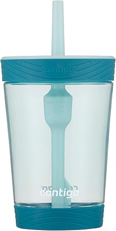 Contigo Kids Spill-Proof Tumbler with Straw, 14oz., Eggplant with Mermaid