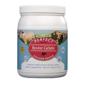 Perfect Supplements ? Perfect Bovine Gelatin ? 660 Grams ? 100% Beef Gelatin Collagen Protein ? Supports Healthy Skin & Joint Health