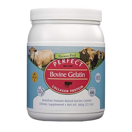 Perfect Supplements ? Perfect Bovine Gelatin ? 660 Grams ? 100% Beef Gelatin Collagen Protein ? Supports Healthy Skin & Joint Health