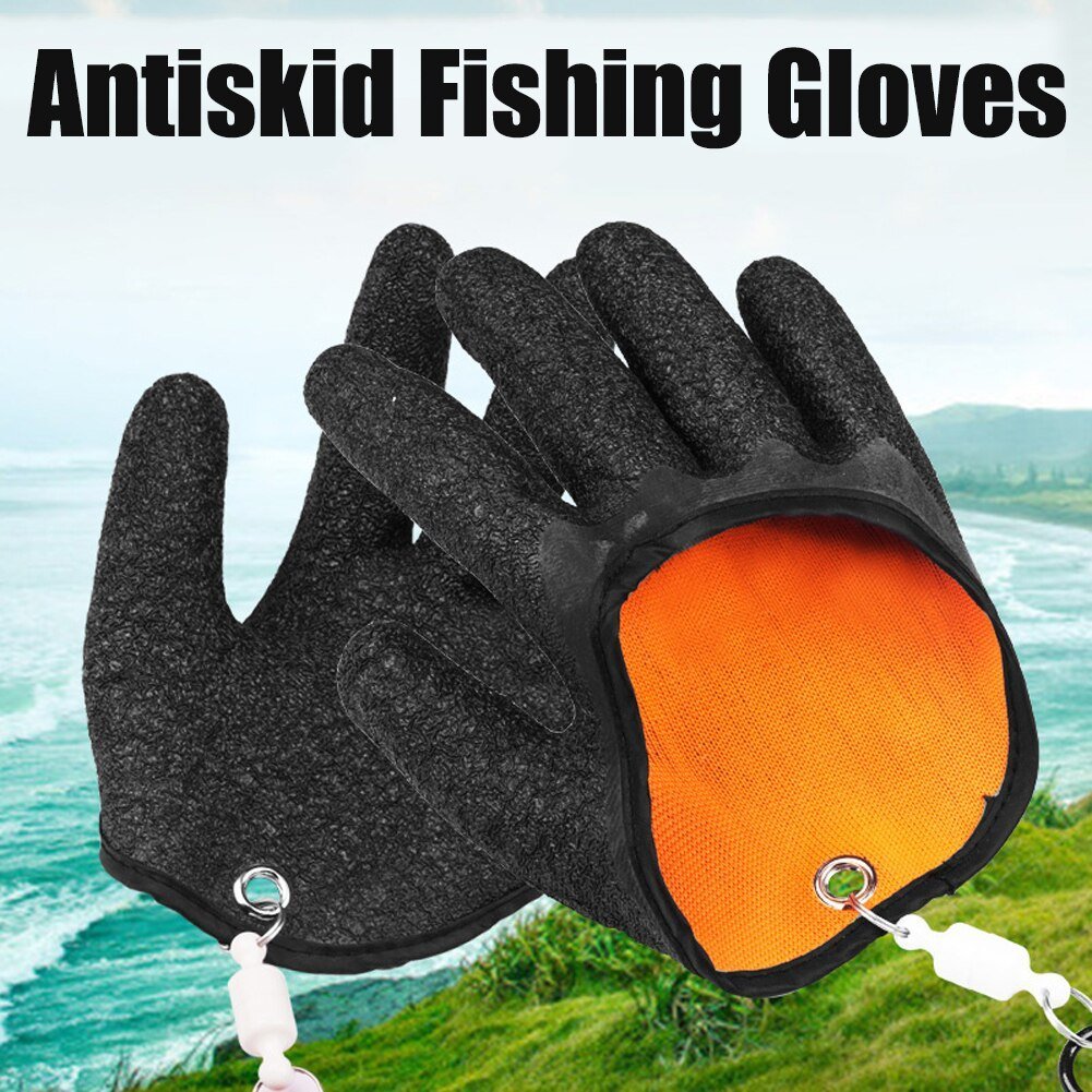 Fishing Gloves Anti-Slip Protect Hand From Puncture Scrapes Fisherman Professional Catch Fish Latex Hunting Gloves Left Right - Image 5