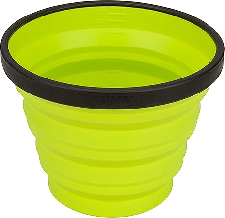Sea to Summit X-Series Collapsible Silicone Camping Drinkware, Mug (16.2 fl oz), Lime Green