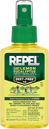 Repel Plant-Based Lemon Eucalyptus Insect Repellent 4 Ounces, Repels Mosquitoes Up To 6 Hours, Oil,Spray