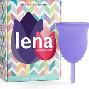 Lena Menstrual Cups, Reusable Period Cup, Tampons, Period Underwear and Menstrual Pads Alternative, Feminine Care, FSA Eligible, Silicone Menstrual Cup, Made in USA, Small, Purple Lena Menstrual Cups, Reusable Period Cup, Tampons, Period Underwear and Menstrual Pads Alternative, Feminine Care, FSA Eligible, Silicone Menstrual Cup, Made in USA, Small, Purple