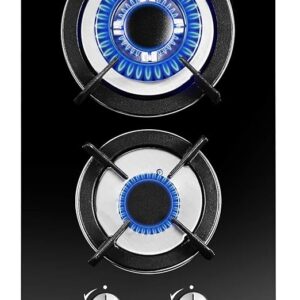 12 In Gas Stove High Gas Cooktop Gas Hob Stove Top 2 Burners Gas Range Double Burner Gas Stoves Kitchen Slope Edge Tempered Glass LPG/NG Dual Fuel Electric Stove Top Thermocouple Protection ?