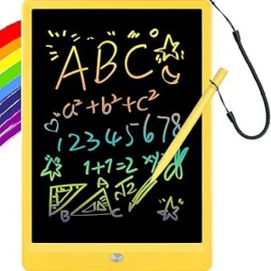 ORSEN LCD Writing Tablet 10 inch, Colorful Doodle Board Drawing Pad for Kids, Toddler Toys for Ages 2-4 5-7 Girls Boys Gifts (Yellow)