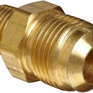 Anderson Metals – 54048-0606 Brass Tube Fitting, Half-Union, 3/8″ Flare x 3/8″ Male Pipe