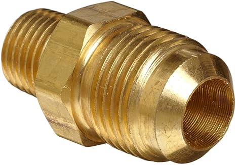 Anderson Metals - 54048-0606 Brass Tube Fitting, Half-Union, 3/8" Flare x 3/8" Male Pipe