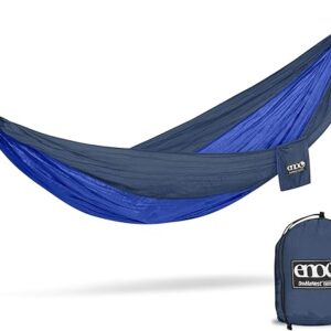 ENO, Eagles Nest Outfitters DoubleNest Lightweight Camping Hammock, 1 to 2 Person, Navy/Royal