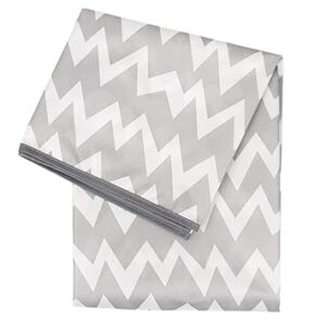 Bumkins Baby Splat Mat for Under High Chair, Babies Toddlers Eating Mess Mat, Waterproof Reusable Cloth for Arts and Crafts, Playtime Mat for Kids, Floors or Tables, Fabric 42inx42in, Gray Chevron