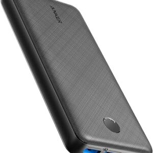 Anker Portable Charger, 325 Power Bank (PowerCore Essential 20K), 20K Battery Pack with 15W Charging, PowerIQ, 2 USB-A, 1 Micro USB, 1 Input and Output USB-C Ports for iPhone Series, AirPods, and More