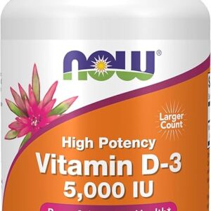 NOW Foods Supplements, Vitamin D-3 5,000 IU, High Potency, Structural Support*, 240 Softgels NOW Foods Supplements, Vitamin D-3 5,000 IU, High Potency, Structural Support*, 240 Softgels