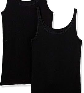 Amazon Essentials Women’s Slim-Fit Thin Strap Tank Top, Pack of 2