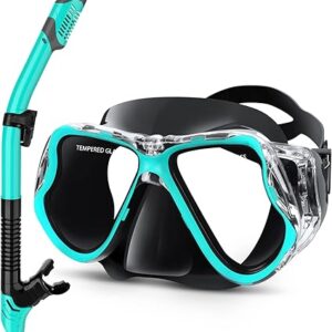 Greatever Dry Snorkel Set,Panoramic Wide View,Anti-Fog Scuba Diving Mask,Professional Snorkeling Gear Greatever Dry Snorkel Set,Panoramic Wide View,Anti-Fog Scuba Diving Mask,Professional Snorkeling Gear
