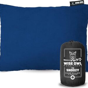 Wise Owl Outfitters Camping Pillow ? Memory Foam Travel Pillow for Airplane Sleeping, Hiking, Backpacking & Outdoor Use – Small & Portable for Adults, Car, Camp & Tent