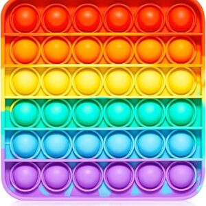 Push Pop Bubble Fidget Sensory Toy – for Autism, Stress, Anxiety – Kids and Adults (Rainbow Square) Push Pop Bubble Fidget Sensory Toy – for Autism, Stress, Anxiety – Kids and Adults (Rainbow Square)