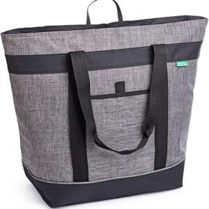 Jumbo Insulated Cooler Bag (Charcoal) with HD Thermal Insulation – Premium, Collapsible Soft Cooler Makes a Perfect Insulated Grocery Bag, Food Delivery Bag, Travel Bag, Beach or Picnic Bags Jumbo Insulated Cooler Bag (Charcoal) with HD Thermal Insulation – Premium, Collapsible Soft Cooler Makes a Perfect Insulated Grocery Bag, Food Delivery Bag, Travel Bag, Beach or Picnic Bags