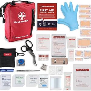 Surviveware 98 Pcs Comprehensive Premium Survival First Aid Kit – Medical Emergency Kit for Travel Camping Gear, Home Essentials & Outdoor Emergencies – HSA & FSA Eligible Survival Kit Surviveware 98 Pcs Comprehensive Premium Survival First Aid Kit – Medical Emergency Kit for Travel Camping Gear, Home Essentials & Outdoor Emergencies – HSA & FSA Eligible Survival Kit