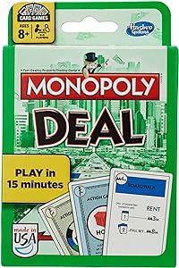 Monopoly Deal Card Game, Quick-Playing Family Game, 2-5 Players, Fun Summer Activities, Vacation Travel Essentials, Ages 8+ Monopoly Deal Card Game, Quick-Playing Family Game, 2-5 Players, Fun Summer Activities, Vacation Travel Essentials, Ages 8+