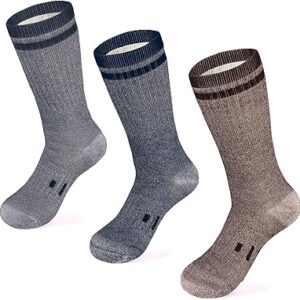 MERIWOOL Merino Wool Hiking Socks for Men and Women ? 3 Pairs Midweight Cushioned ? Warm n Breathable MERIWOOL Merino Wool Hiking Socks for Men and Women ? 3 Pairs Midweight Cushioned ? Warm n Breathable